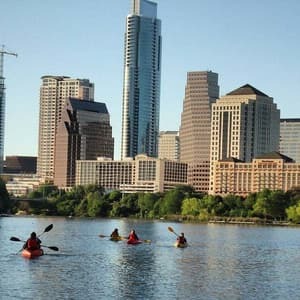 Live love paddle kayaking on lady bird lake