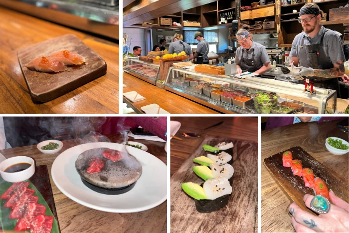 Inside view of the dining room and sushi bar at Uchi on South Lamar